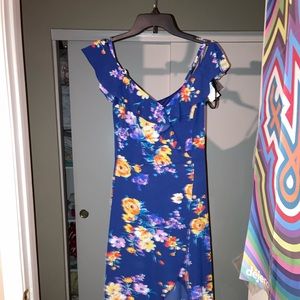 Blue floral dress
